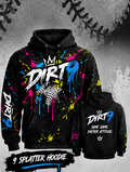 DIRT9 9 Splatter Hoodie black baseball apparel