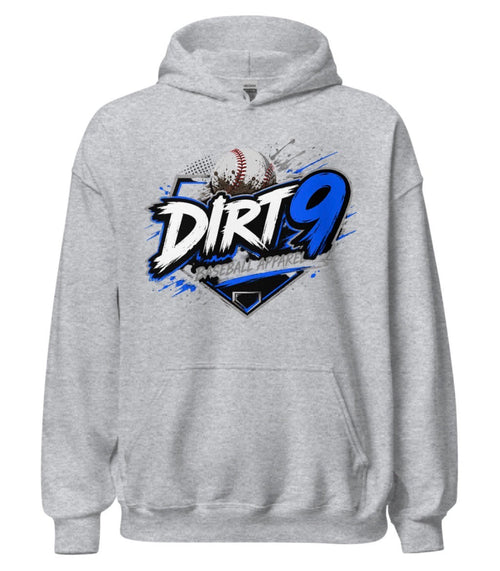 DIRT9 Baseball Hoodie gray baseball apparel