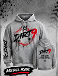 DIRT9 Baseball Hoodie gray baseball apparel