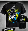 DIRT9 Batter Tee black baseball apparel