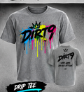 DIRT9 Drip Tee gray baseball apparel